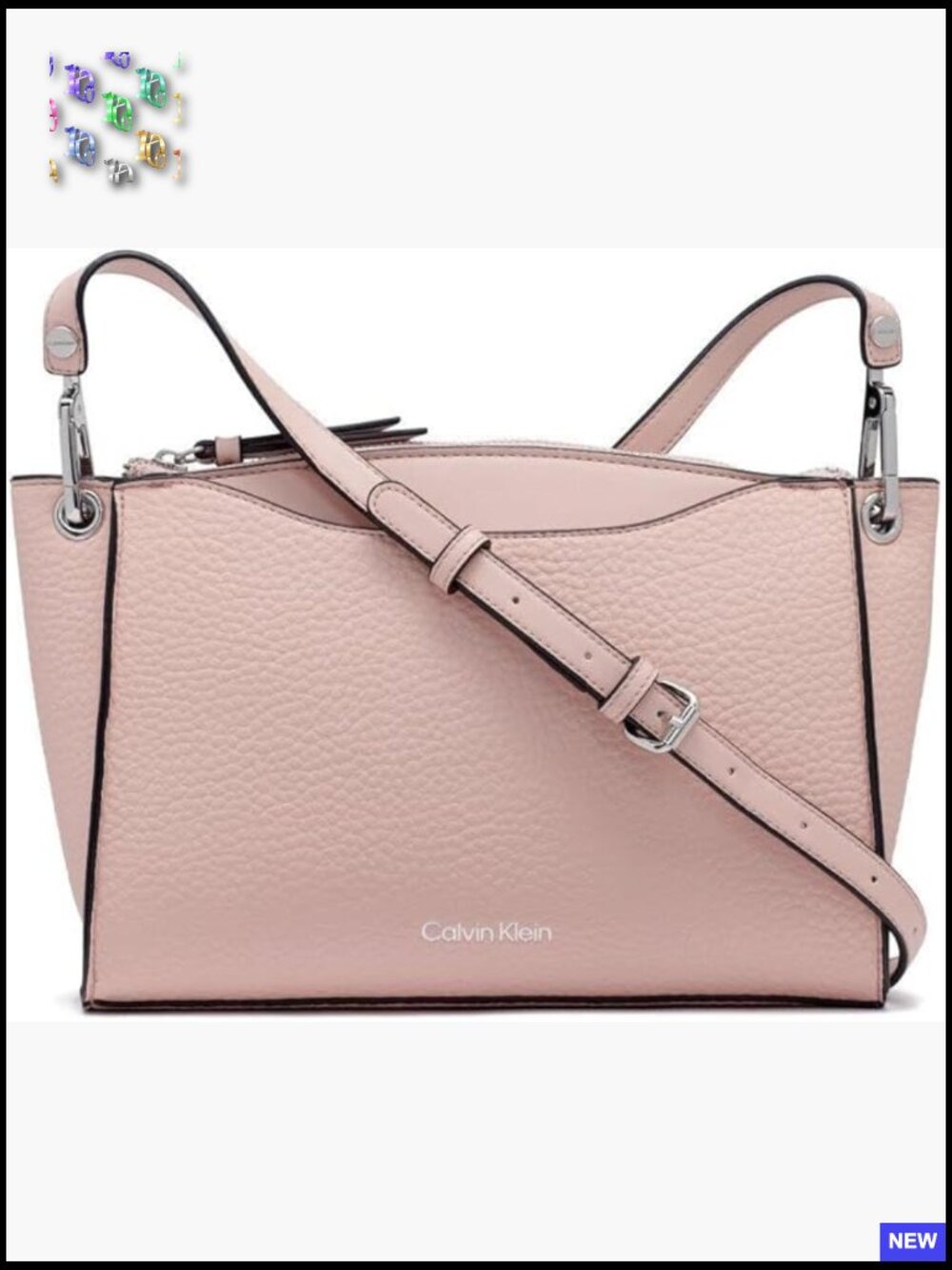 Vegan Leather Crossbody Bag Top Zip Closure Adjustable Strap Chic Minimal